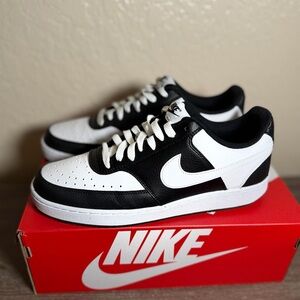 Nike Court Vision Low Next Nature "Panda" Black/White - Men's 9.5 - NEW